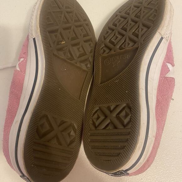 Converse OneStar Low 159492C LeatherSuede Skate Sneakers Men9 Women11 Pink White - Picture 5 of 11
